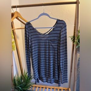 Glitz, Striped, Long-Sleeve Shirt